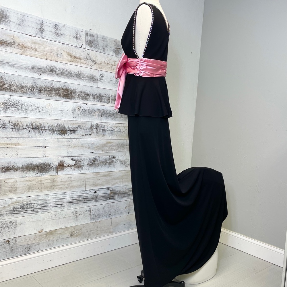 GUCCI Black Bow Gem Gown Dress 515119 Size S 4 6 - Picture 4 of 13